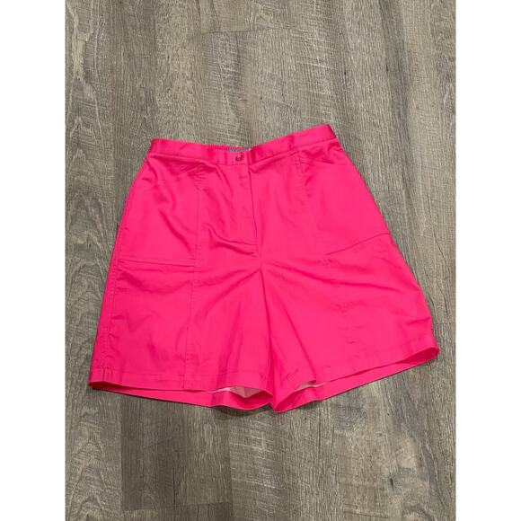 VTG Koret French Riviera 80's Hibiscus Fuschia Shorts NWT Size 10 - Picture 1 of 6